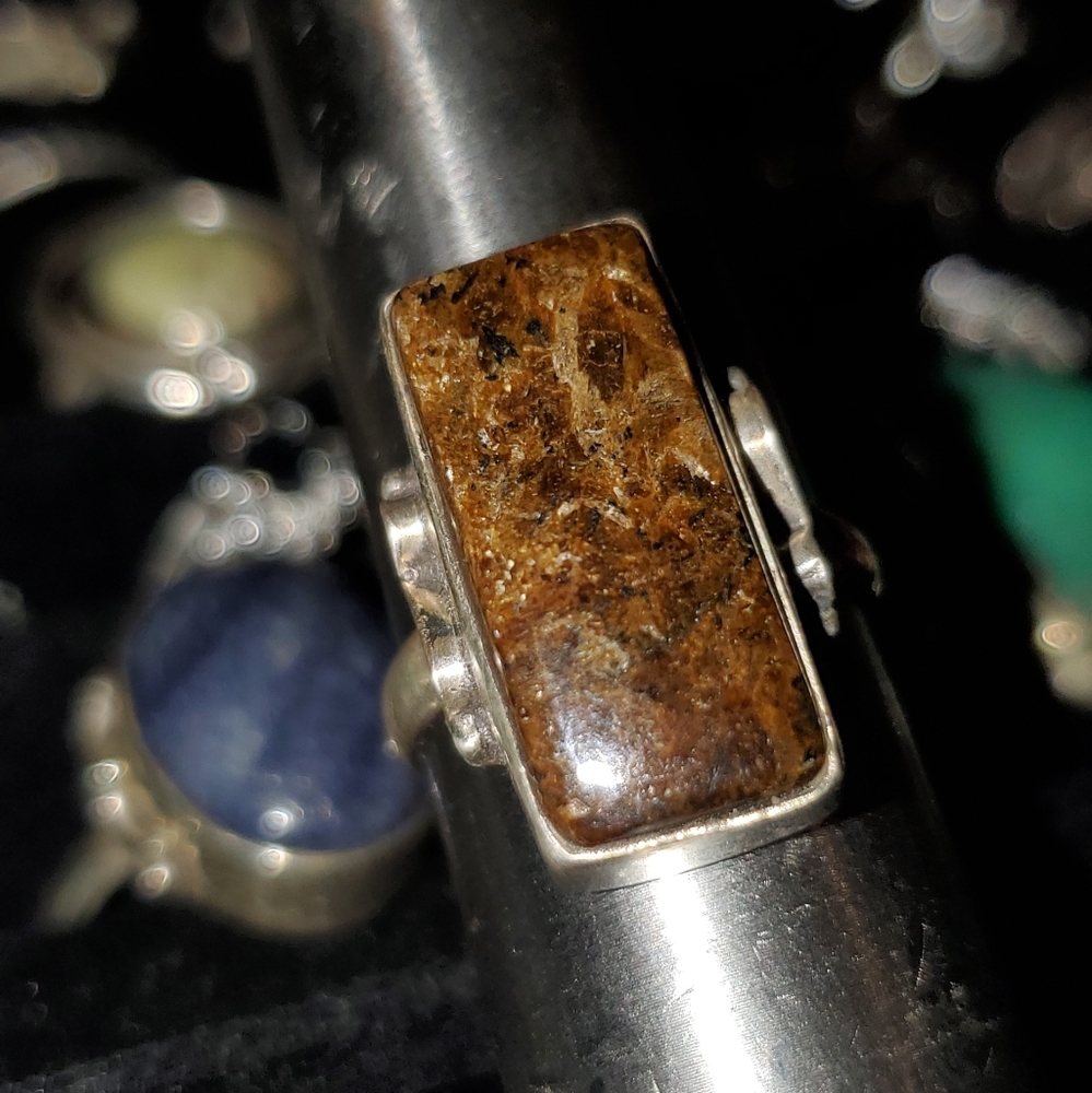 Picasso Jasper SS 925 Ring Sz 8